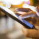 a person using a cell phone