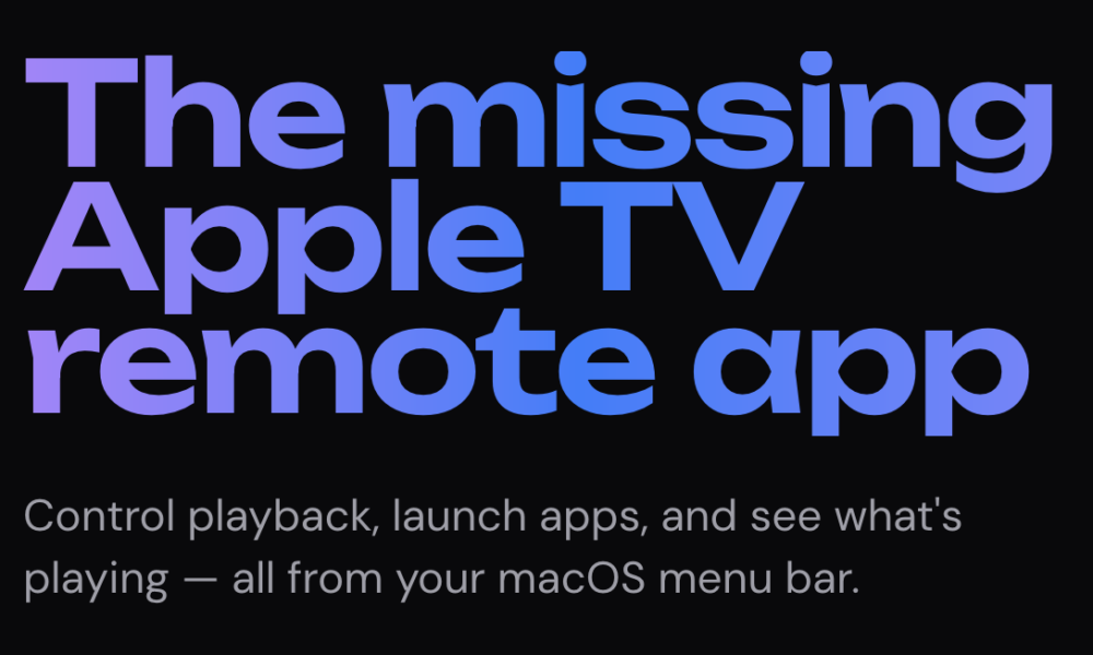 Apple TV remote app