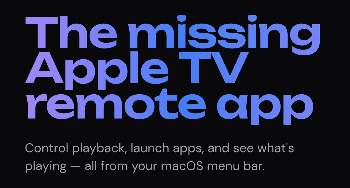 Apple TV remote app