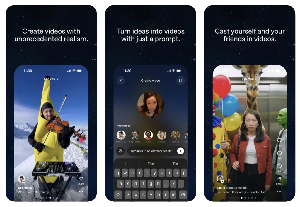 OpenAI:s nya app Sora slog rekord – nådde en miljon nedladdningar snabbare än ChatGPT