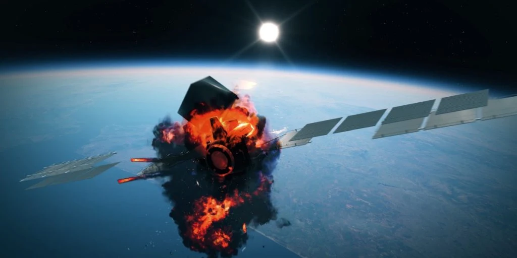 Rysk satellit bröts sönder och utlöste larm på rymdstationen