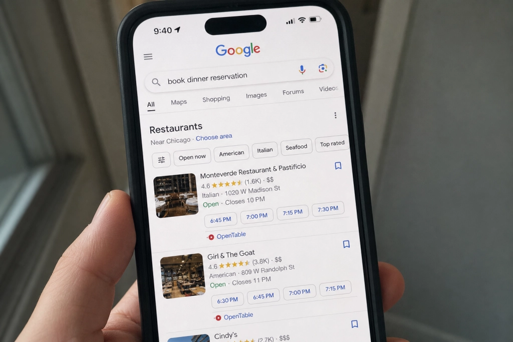 Google Search börjar boka åt dig: AI-agenten sköter restaurang och frisör i sommar