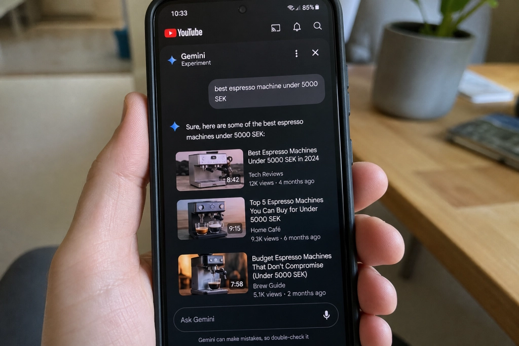 YouTube släpper Ask YouTube: chatta dig fram till rätt video med Gemini
