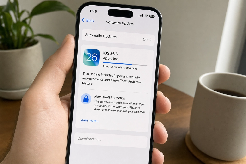 Apple släpper iOS 26.6 i publik beta: så förbereder iPhone sig på automatiskt stöldskydd