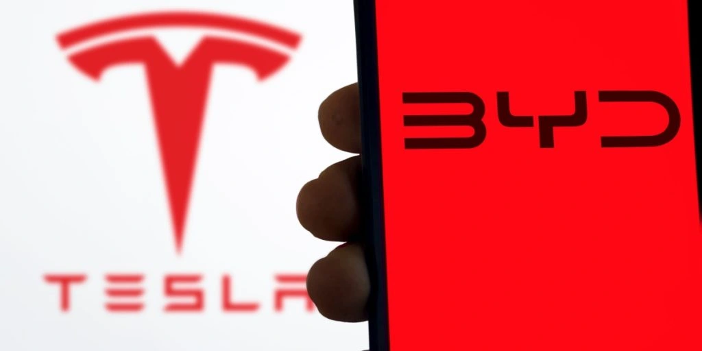 BYD tappar mark när Tesla återtar förstaplatsen