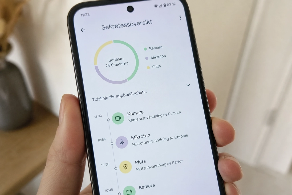 Din Android för dagbok om vilka appar som snokar - så läser du den