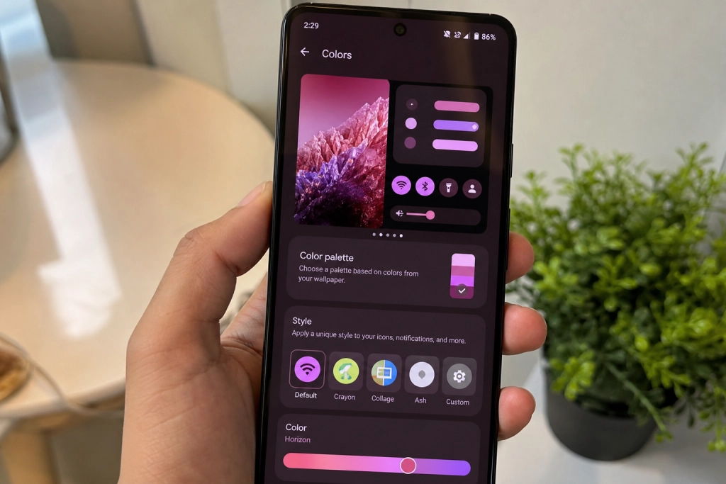 Google lämnar iPhone bakom sig: Färgreglage ger Android full kontroll