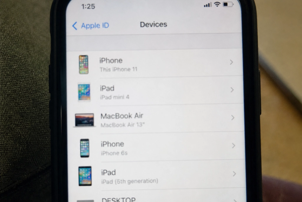 Kolla vilka enheter som är inloggade på ditt Apple-ID, och logga ut de du inte känner igen