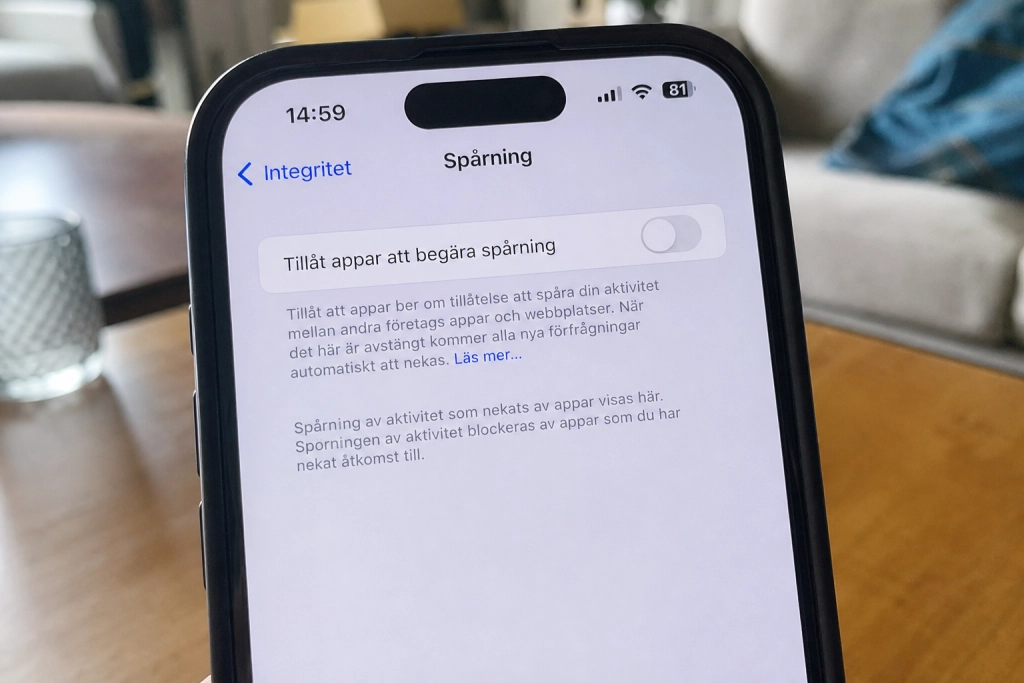 En inställning stoppar apparnas smygspårning på iPhone: Så hittar du den under Integritet