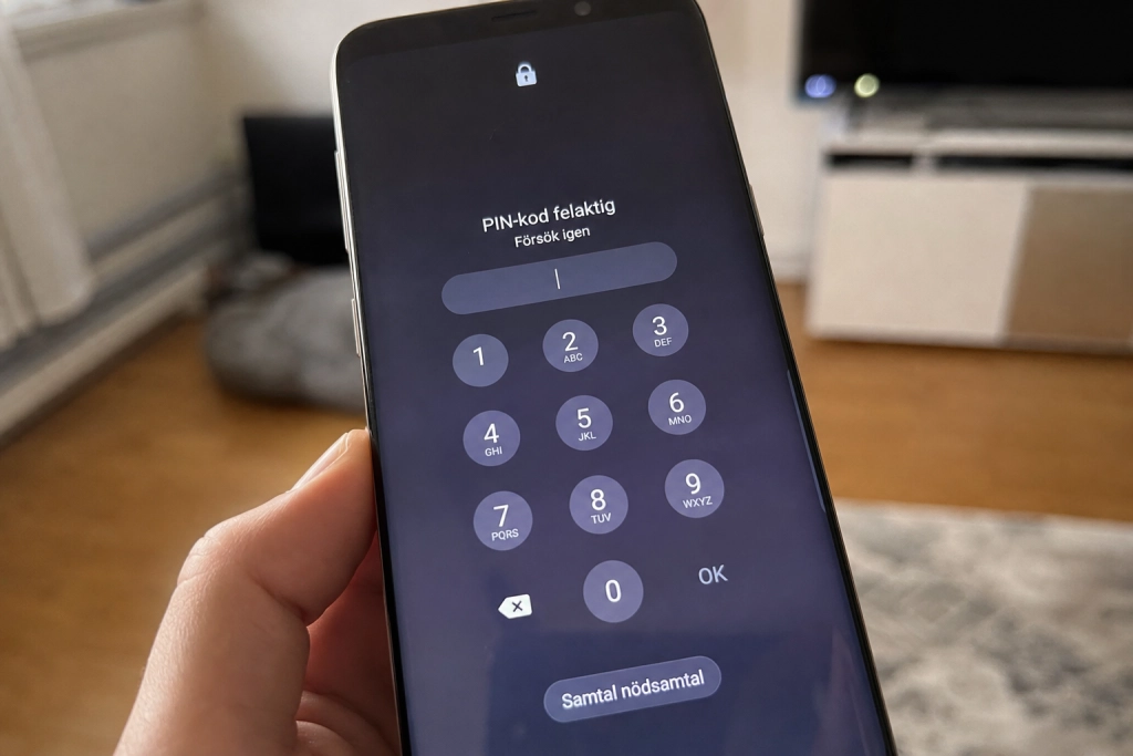 Ange fel PIN för många gånger på Samsung: Alla dina data raderas automatiskt
