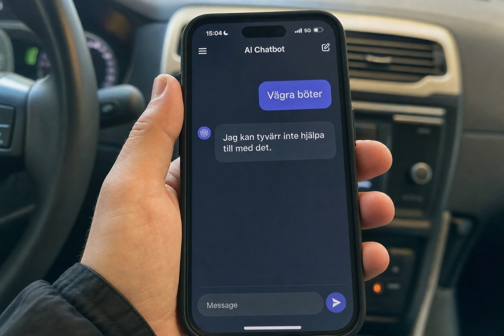 Följde AI-rådet vid trafikstoppet: 255-kronorsböten blev åtta gånger dyrare