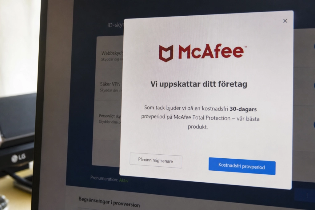Har du LG-skärm? Windows Update smyginstallerar app som visar McAfee-reklam vid varje omstart