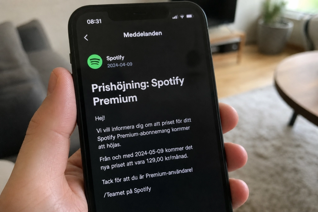 Spotify höjer Premium från september: Så mycket mer betalar kunderna i fyra länder