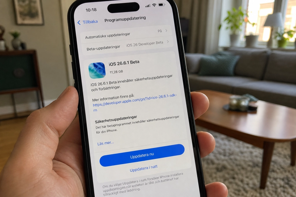 Apple överraskar med iOS 26.6.1-beta: Ovanlig punktuppdatering döljer säkerhetsfixar