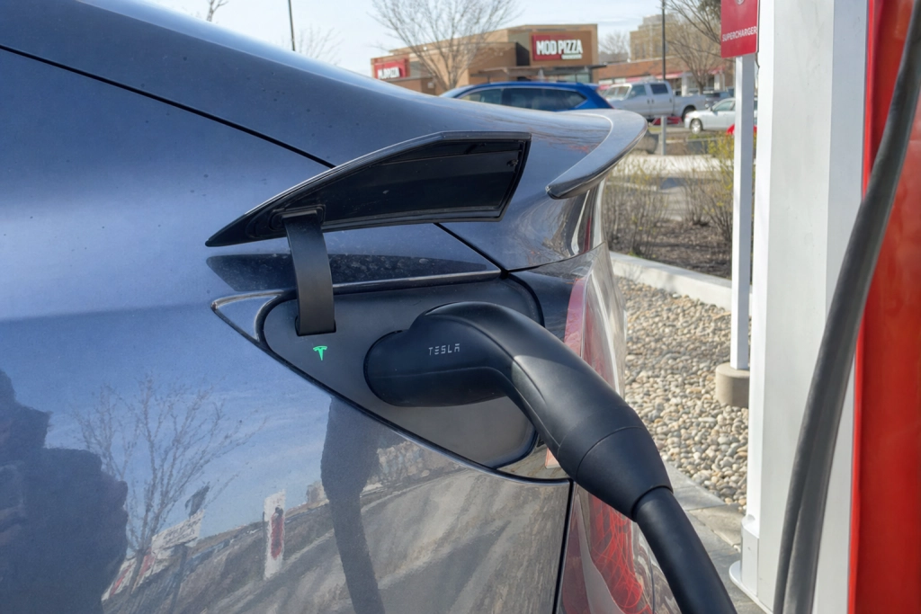 Skjutning vid Tesla Supercharger: Elbilsägare debatterar hur man flyr med pluggen i