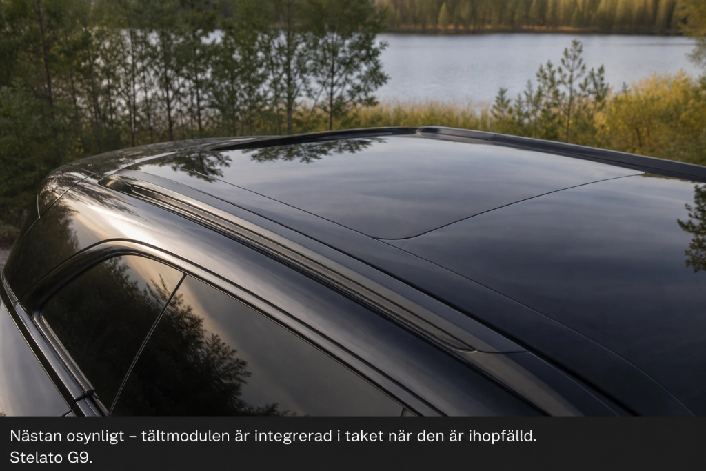 Huaweis lyxsuv har inbyggt tälttak: Tryck på en knapp och bilen blir campingbil