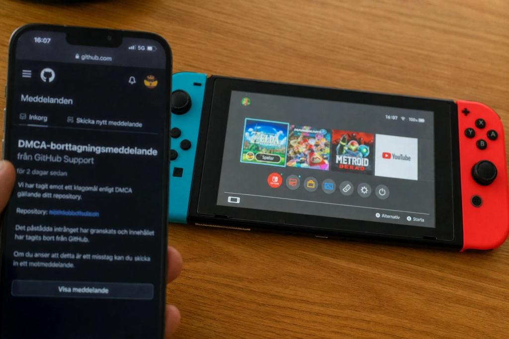 Nintendo slår till med sju DMCA-anmälningar: Över 400 Switch-emulatorer borta från GitHub