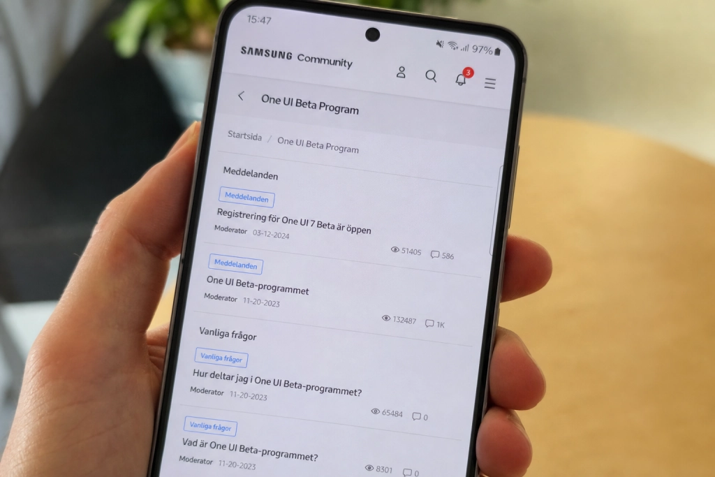 Samsung öppnar One UI 9-forum för Galaxy A57: Publika betan är dagar bort