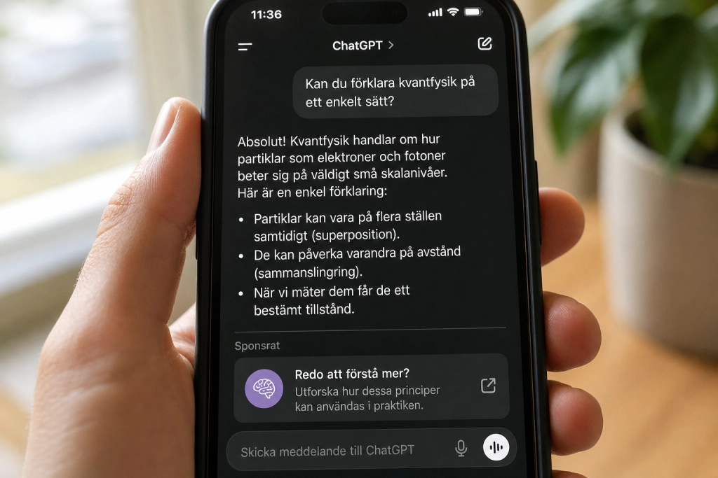 ChatGPT börjar visa reklam: Gratis-versionen får snart annonskampanjer