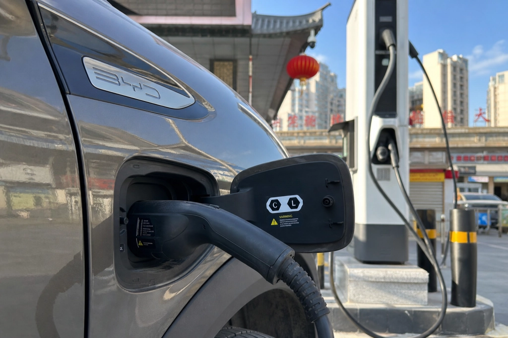 Oljejätten river ut pumparna: BYD:s nya laddare fyller elbilen på nio minuter