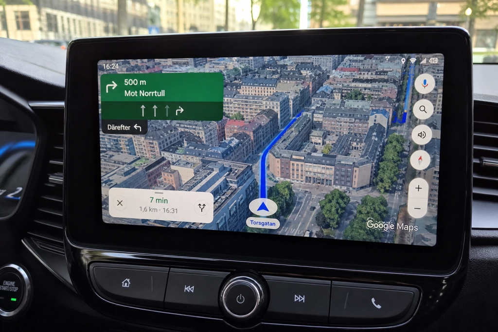Google Maps uppgraderas i bilen: Immersiv 3D-navigation på väg till Android Auto