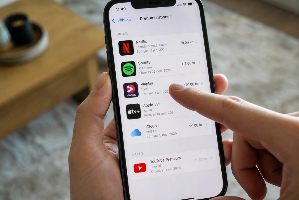 Glömt streamingabonnemang tömmer kontot: Så hittar du hela listan på iPhone och Android