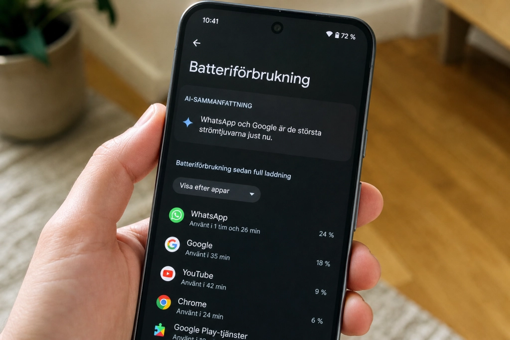 Pixels nya funktion: Telefonen förklarar med vanligt språk varför batteriet gick tomt