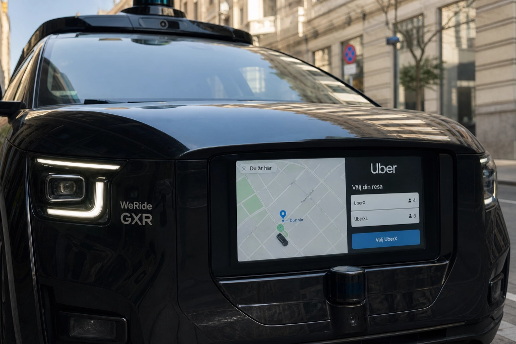 Europa-genombrott i Madrid: Ubers förarlösa taxibilar kan bokas i år
