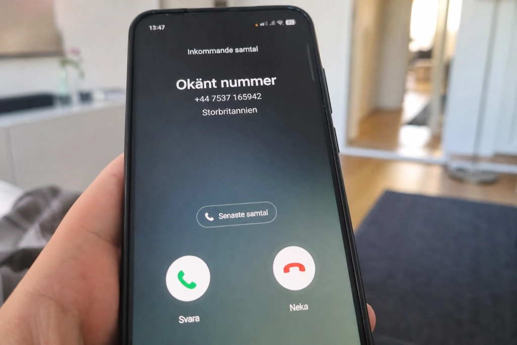 Utländskt nummer påstår att du köpt Bitcoin via Swish: Lägg på direkt och ring aldrig tillbaka