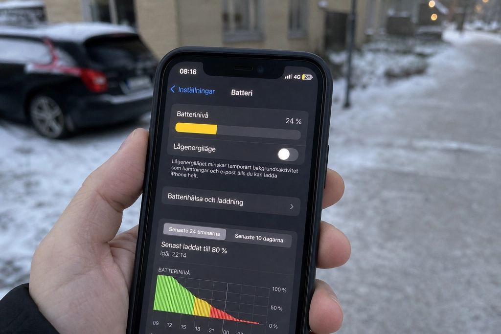 Telefonen tappar batteri snabbare i kyla: Fem inställningar som ger dig timmarna tillbaka
