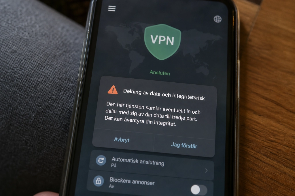 Laddar du gratis-VPN för att skydda dig på nätet: Sju av tio appar delar din data med annonsörer och datamäklare