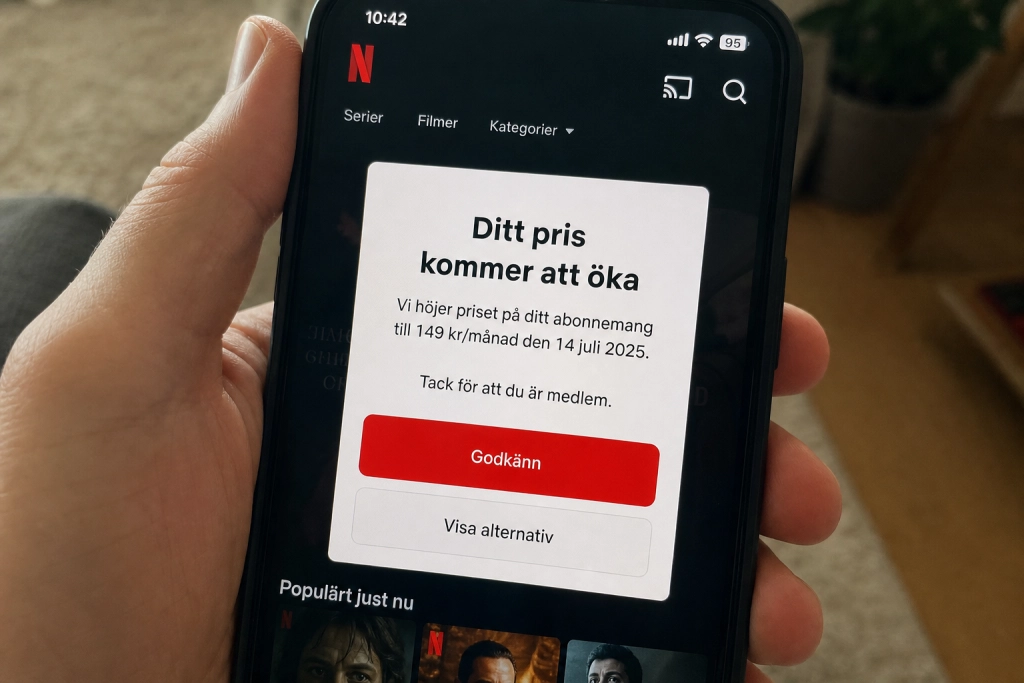 Netflix höjer priset upp till 40 procent: Dold knapp ger en månads uppskov