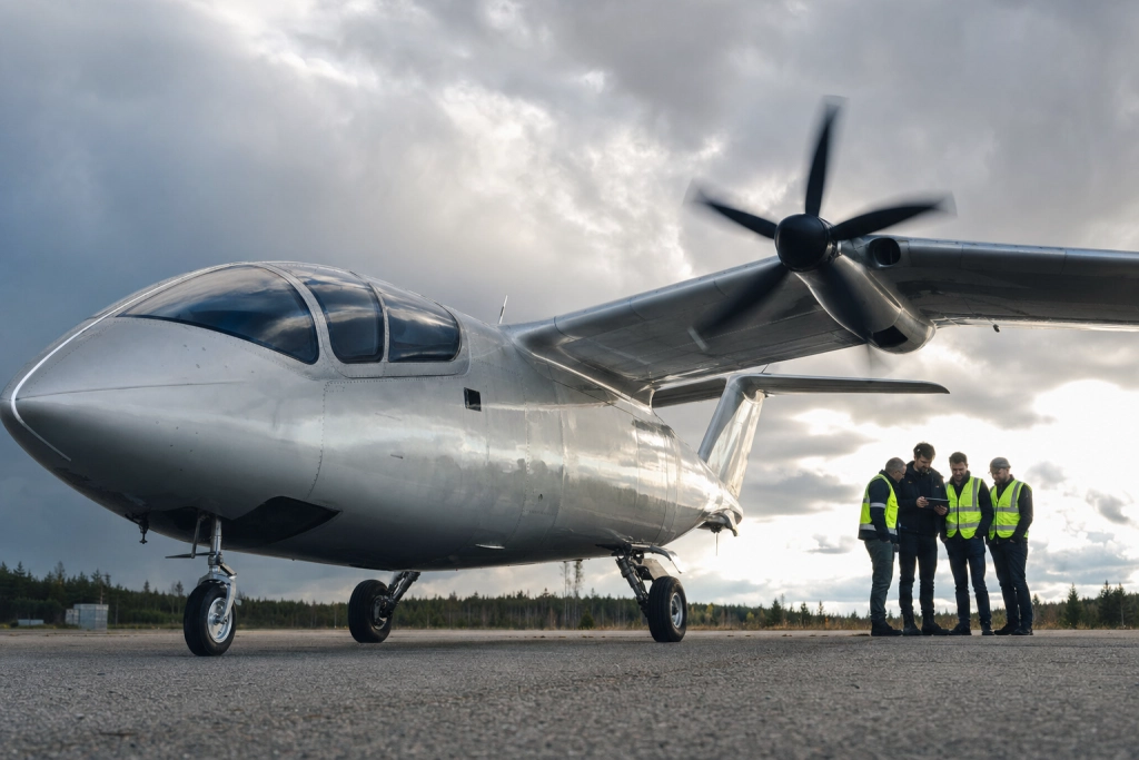 Svensk flygstartup lyfter demonstrator: ES-36 ska klara 200 km på el, 1 200 km som hybrid