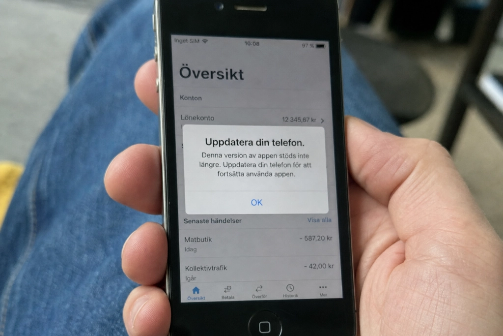 Alla storbanker har infört krav: Så gammal får din telefon vara för bankappen