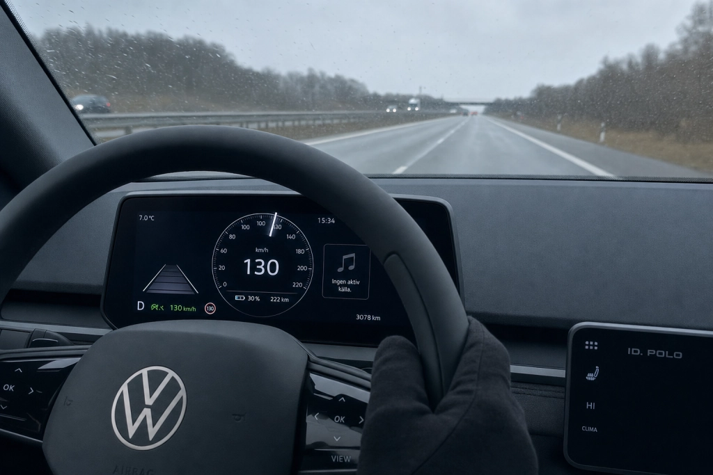 Tyskt långtest av VW ID. Polo: Räckvidden stannar vid 222 km på motorvägen