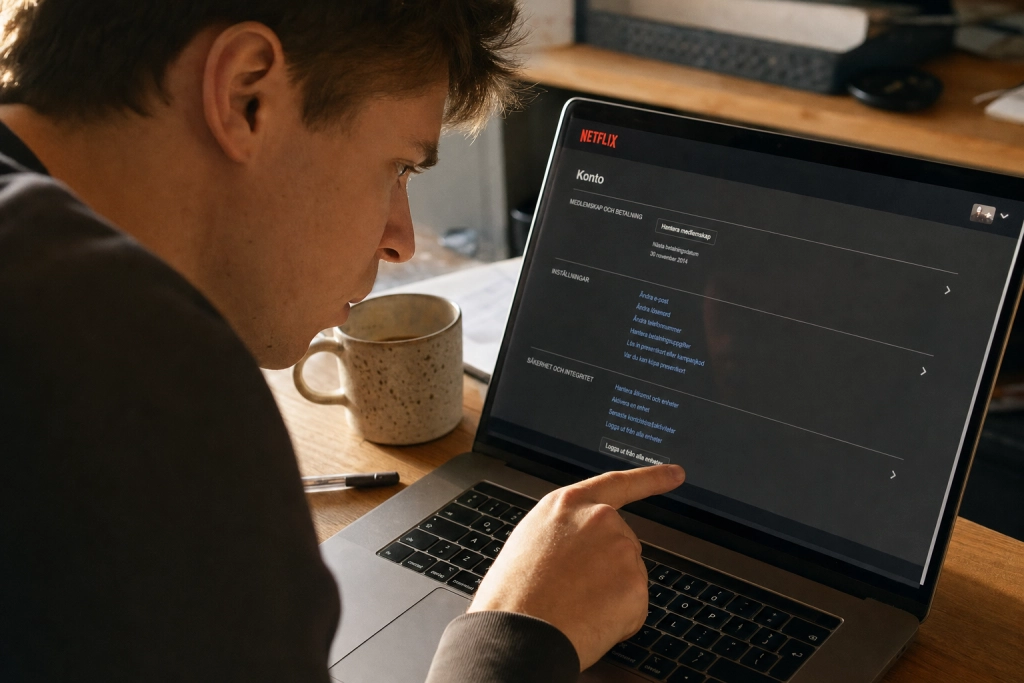 Tre steg avslöjar om en okänd person just nu använder ditt Netflix, Spotify eller Gmail